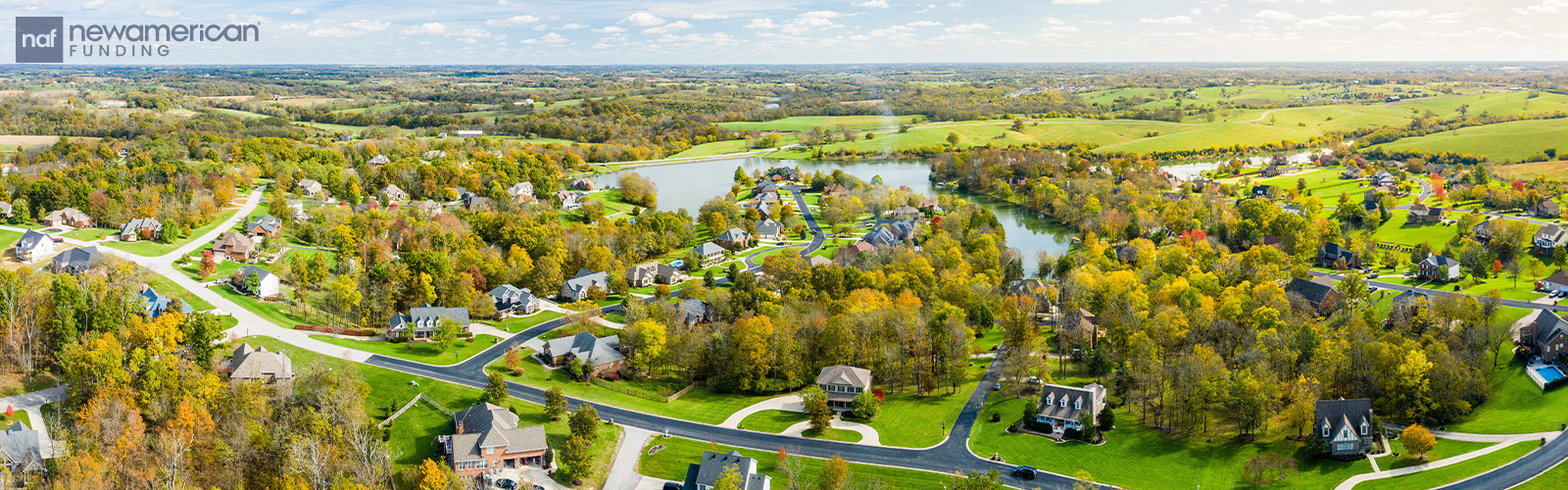 Aerial view of Kentucky neighborhood