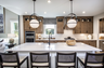 kitchen with center island and wood-finish cabinets