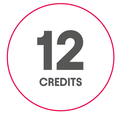 Icon showing the number 12 and the word CREDITS inside a red-bordered circle.