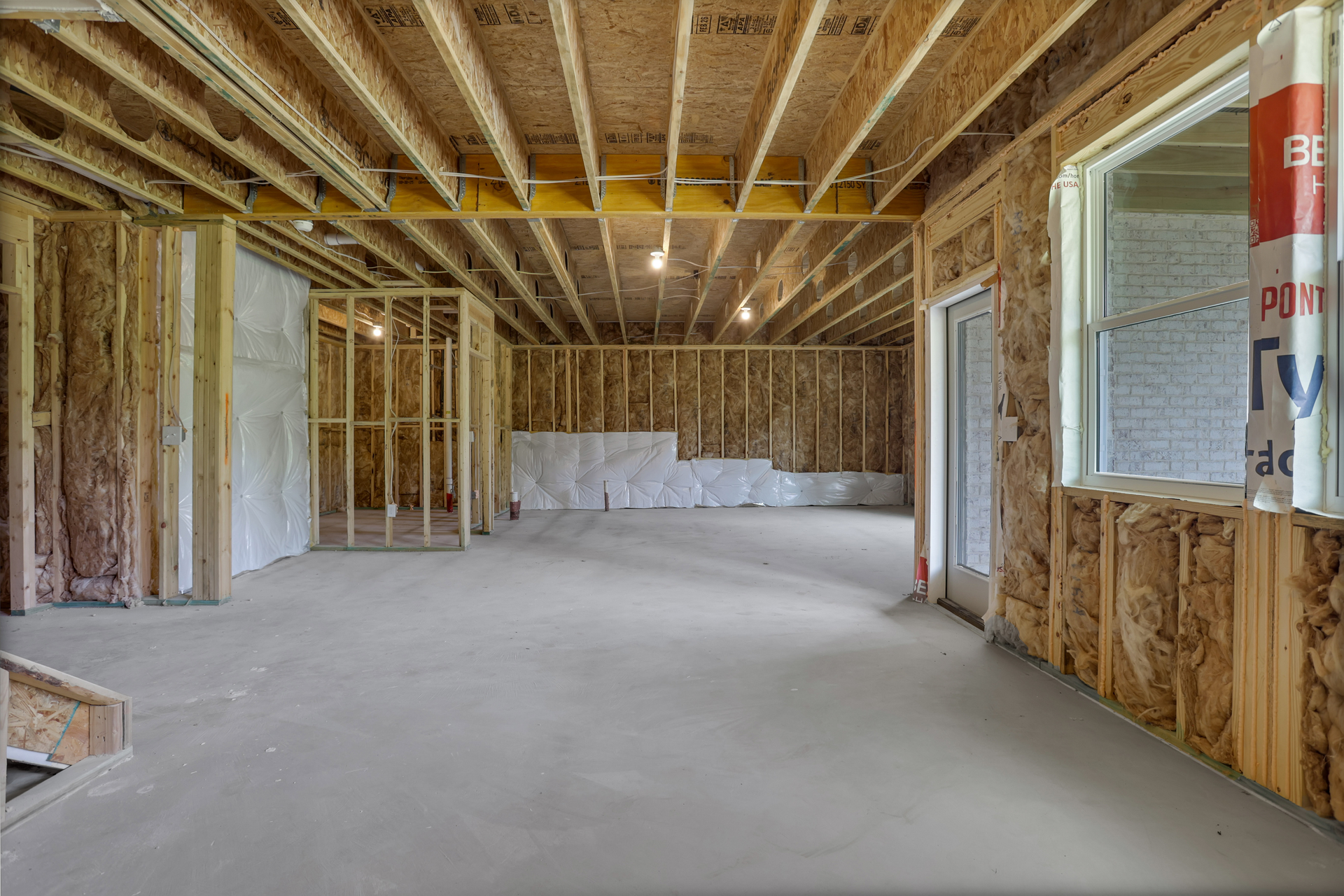 unfinished basement with natural light