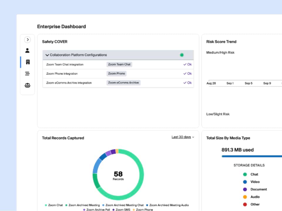 Manage risk and stay compliant, within Zoom