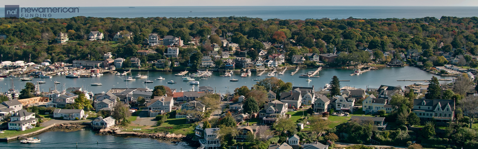 Aerial view of Massachusetts neighborhood