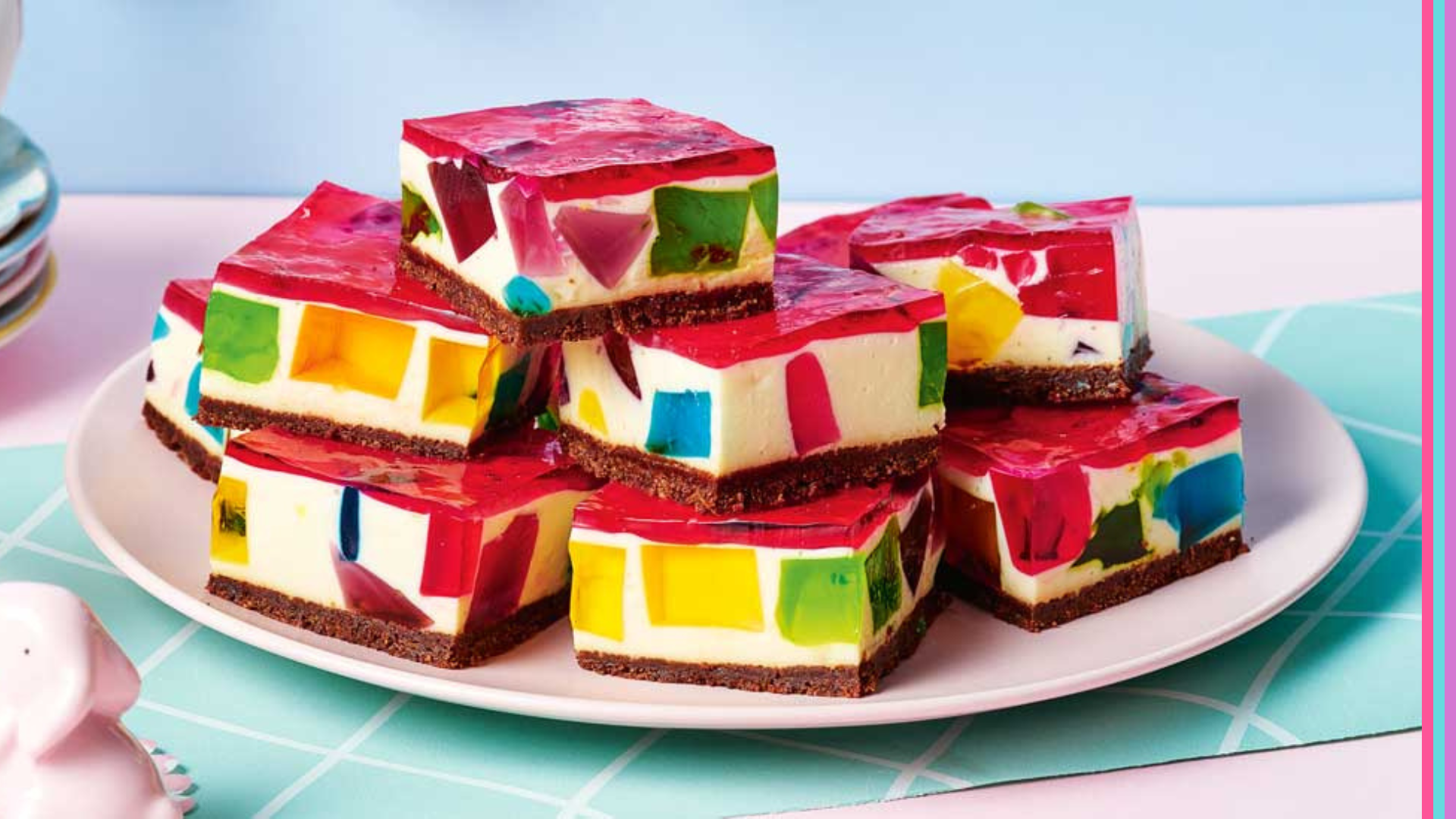 Rainbow Jelly Slice