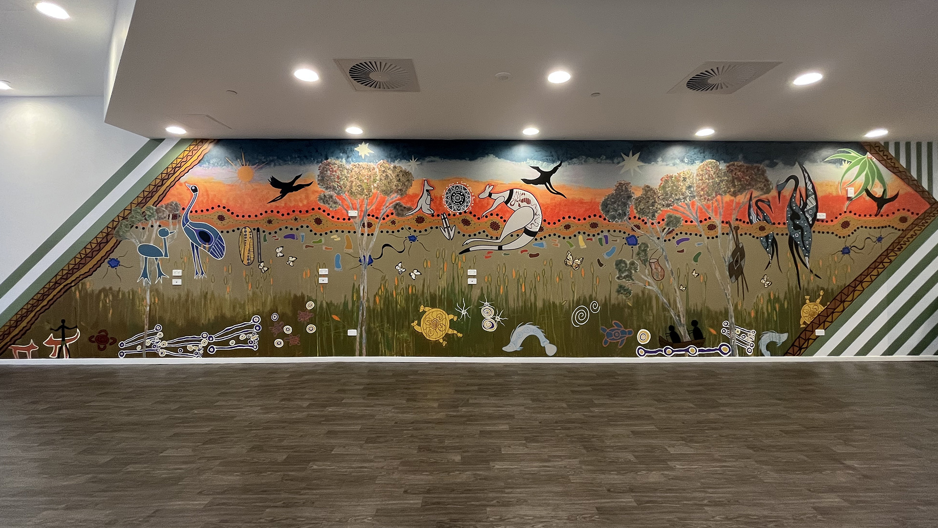naidoc mural in centre