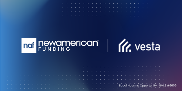New American Funding Logo and Vesta Logo
