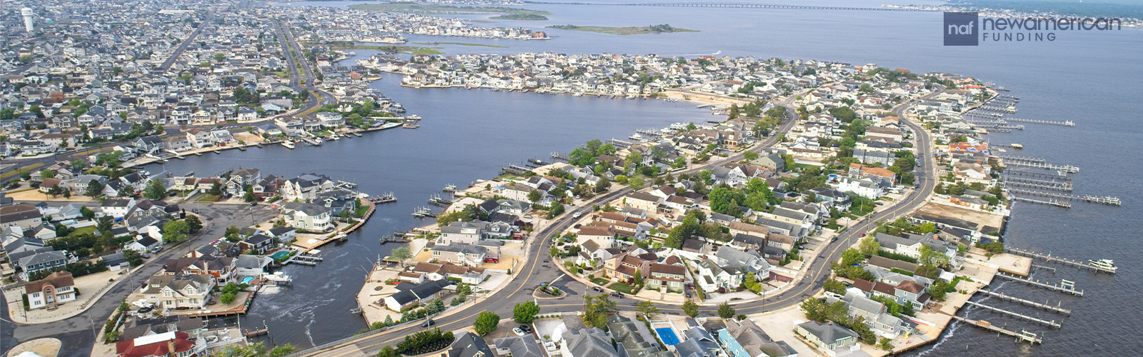Aerial view of New Jersey neighborhood