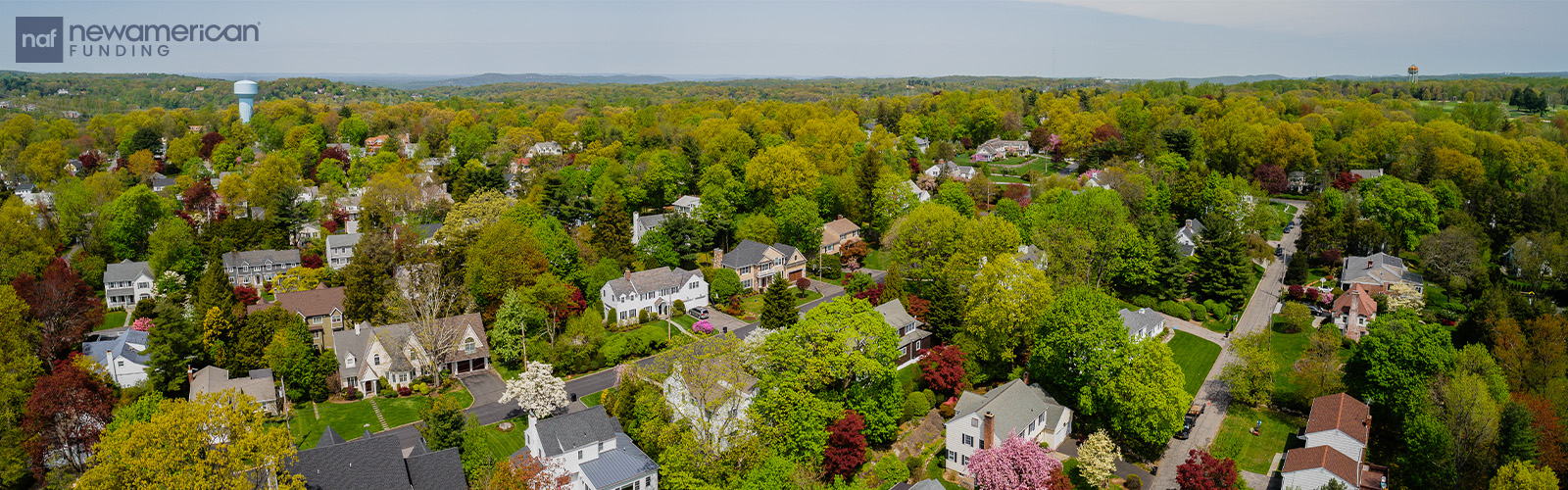 Aerial view of New York neighborhood