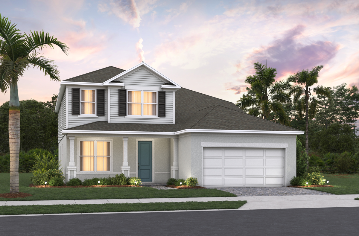 front exterior of home with three pillars