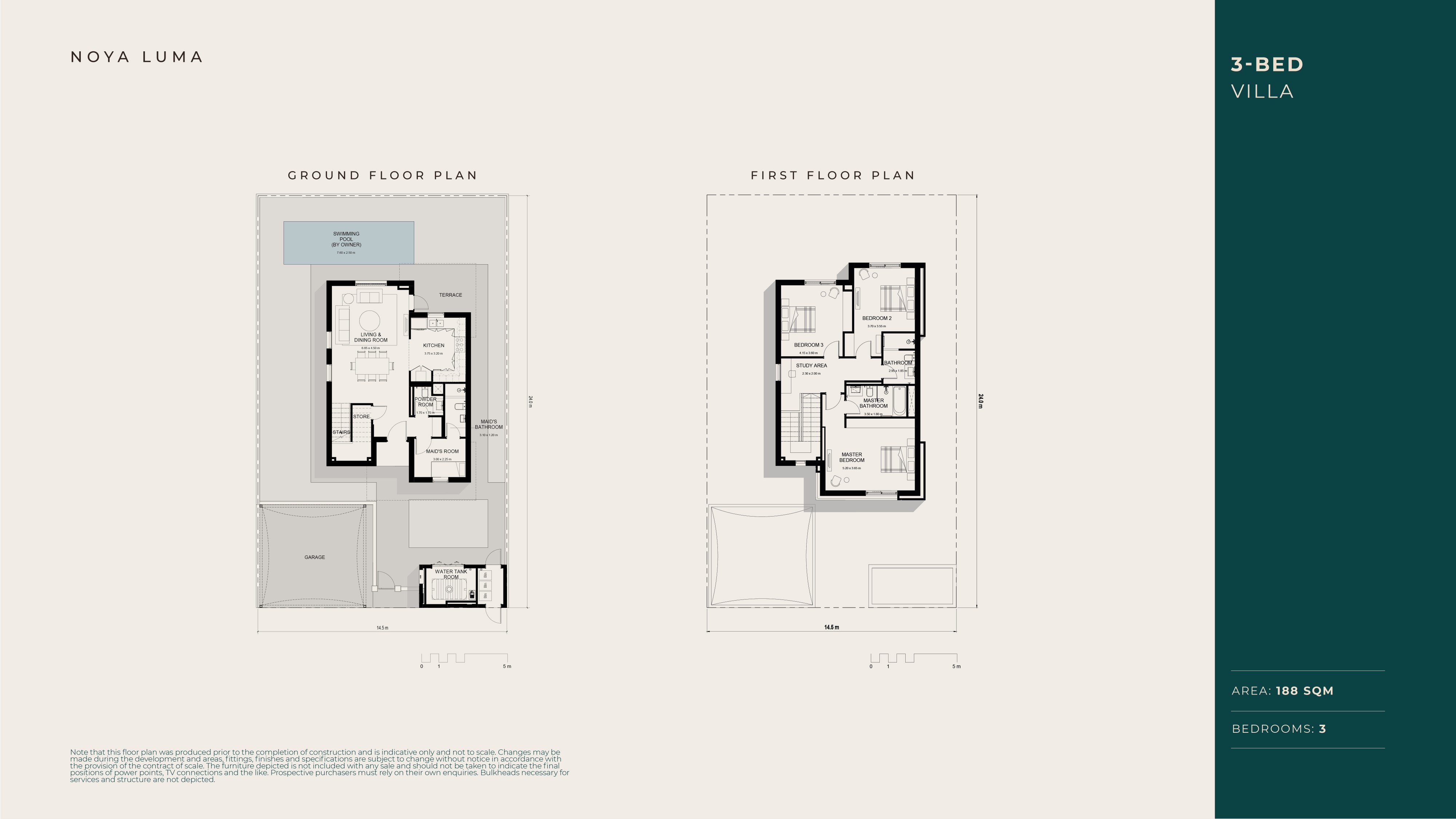 NoyaLuma Noya Luma 3 bedroom Villa floor plan