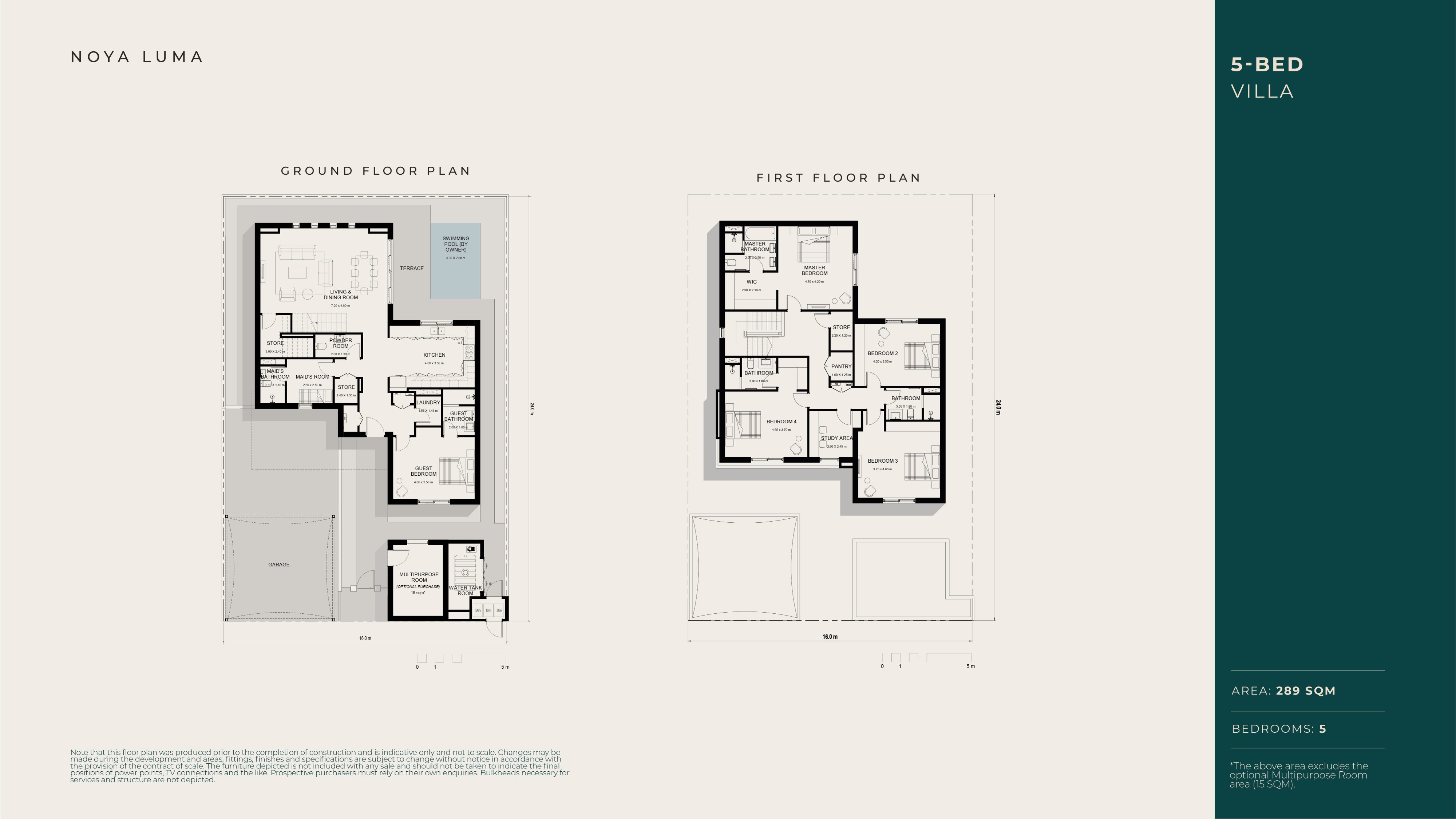 NoyaLuma Noya Luma 5 bedroom Villa floor plan