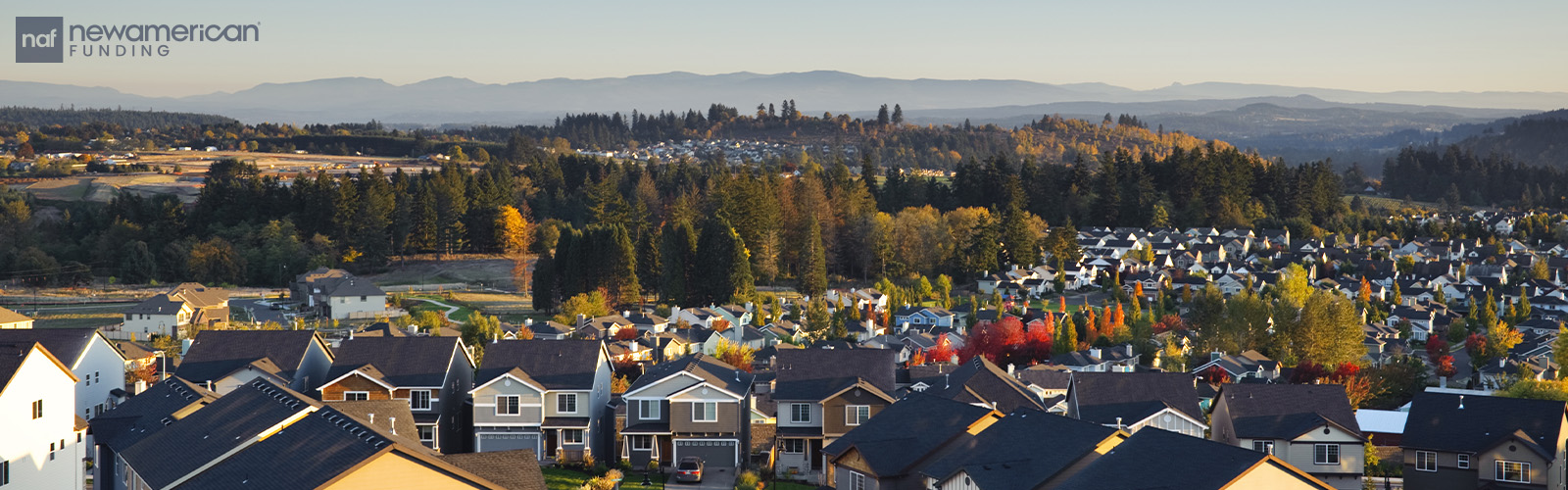 Aerial view of Oregon neighborhood