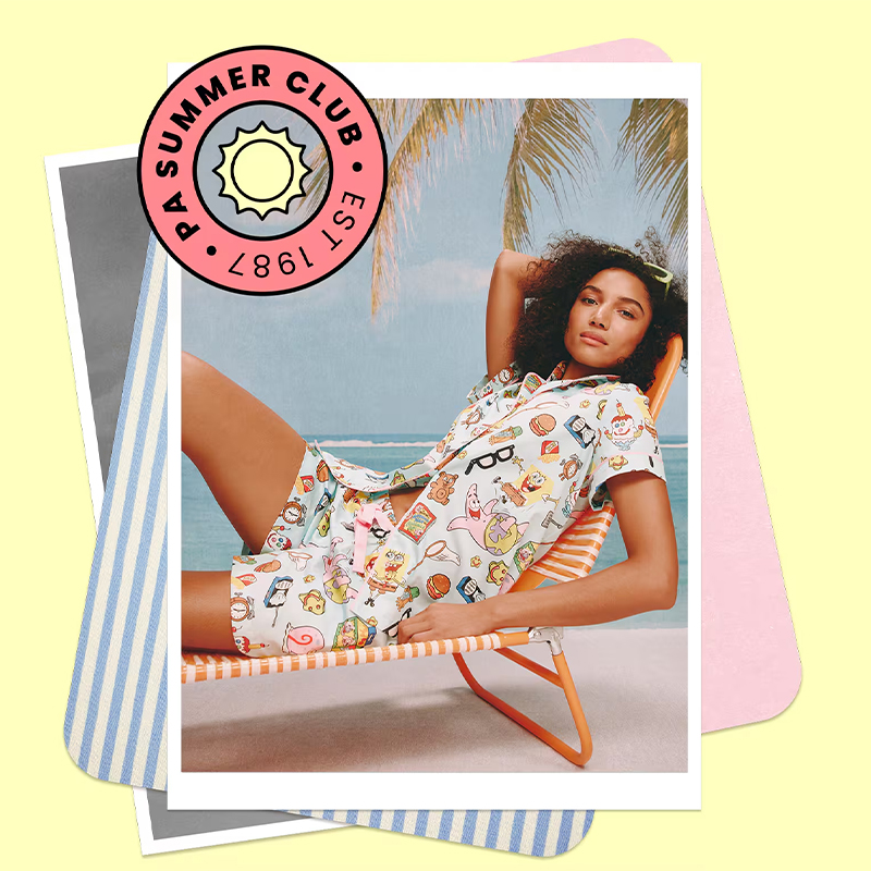pjs, woman, lying down on chair