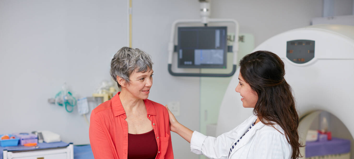 patient preparing for scan