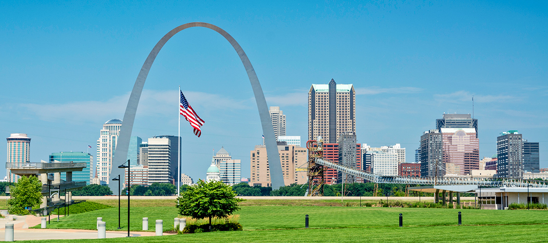 The arch in St. Louis.