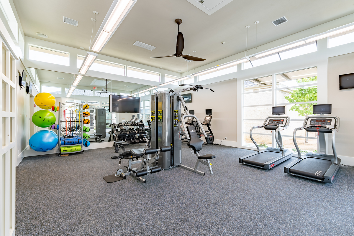fitness center with workout equipment