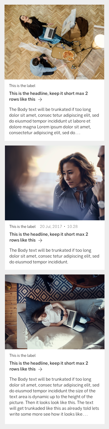 Mobile example of small related block