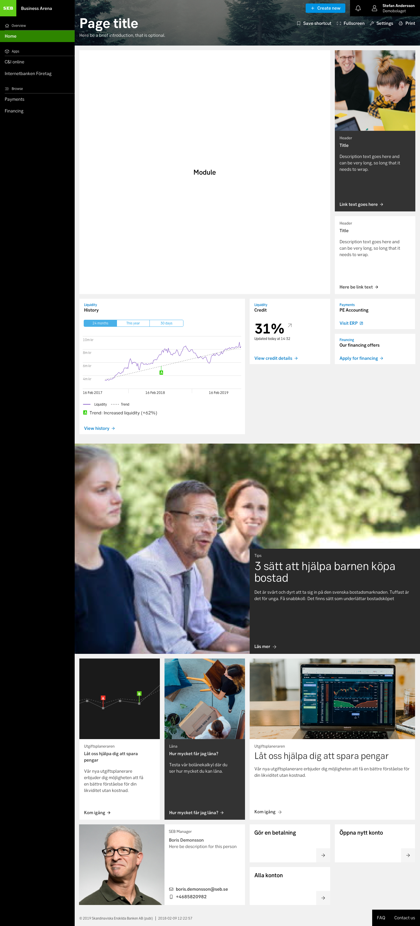 Exploration of Related blocks in zone 3 for Business Arena