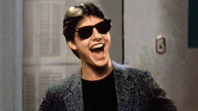 Risky Business movie image of Tom Cruise in sunglasses smiling