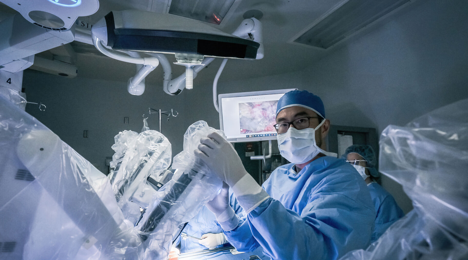 Dr. Roger Li in the operating room