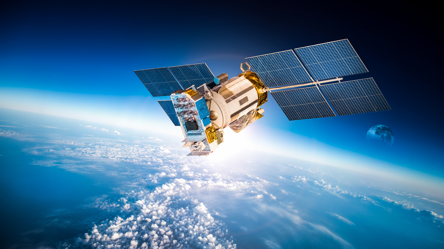 SATELLITE ABOVE EARTH