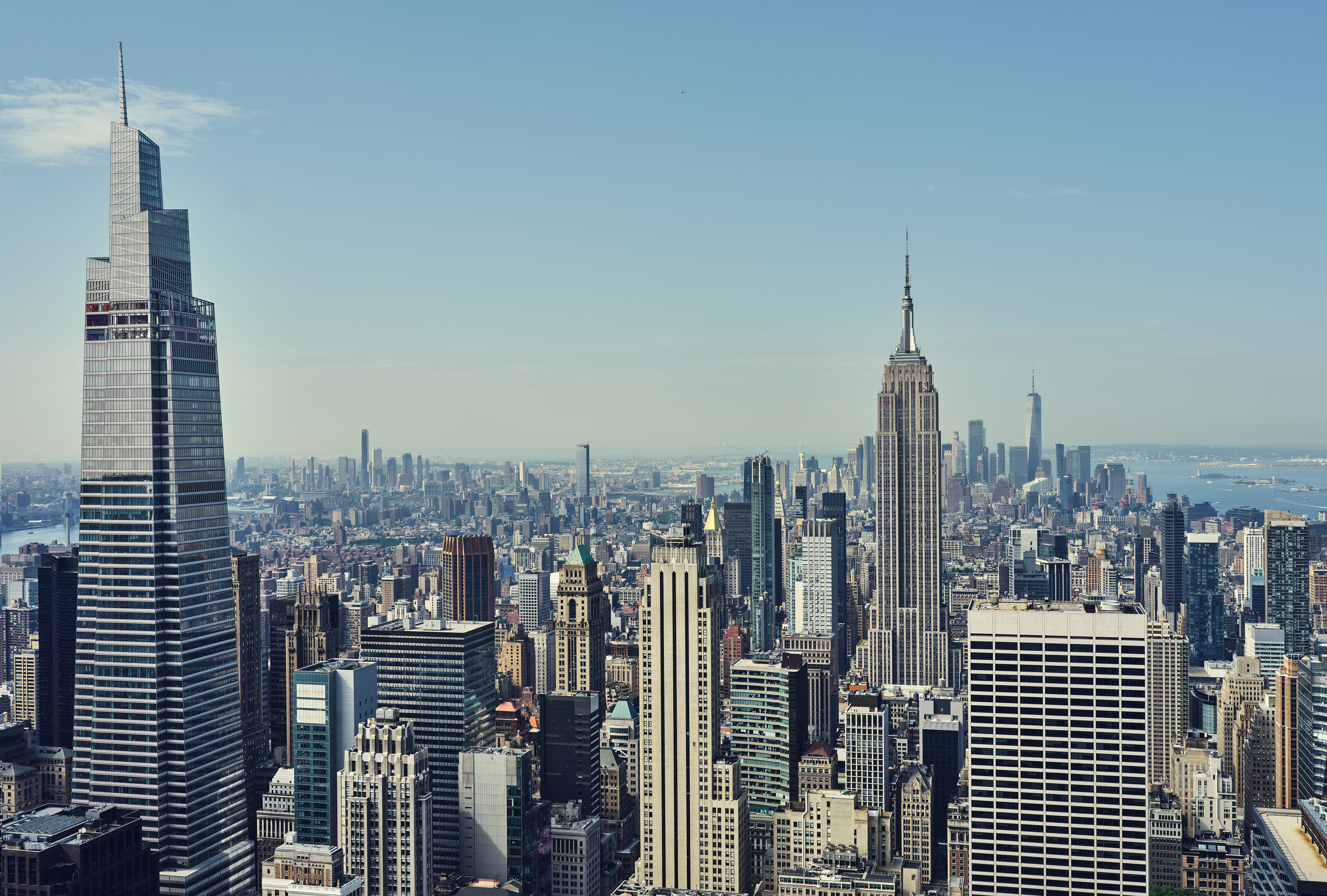 Vy över Manhattan, New York.