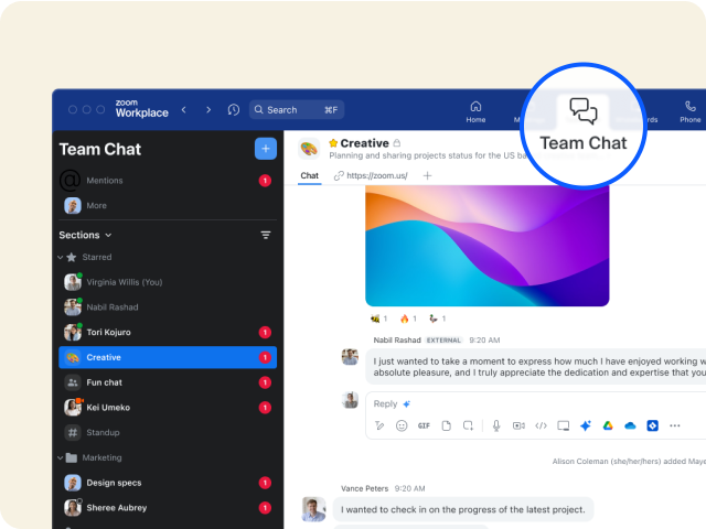 Dapatkan Zoom Meetings dengan Zoom Team Chat bawaan