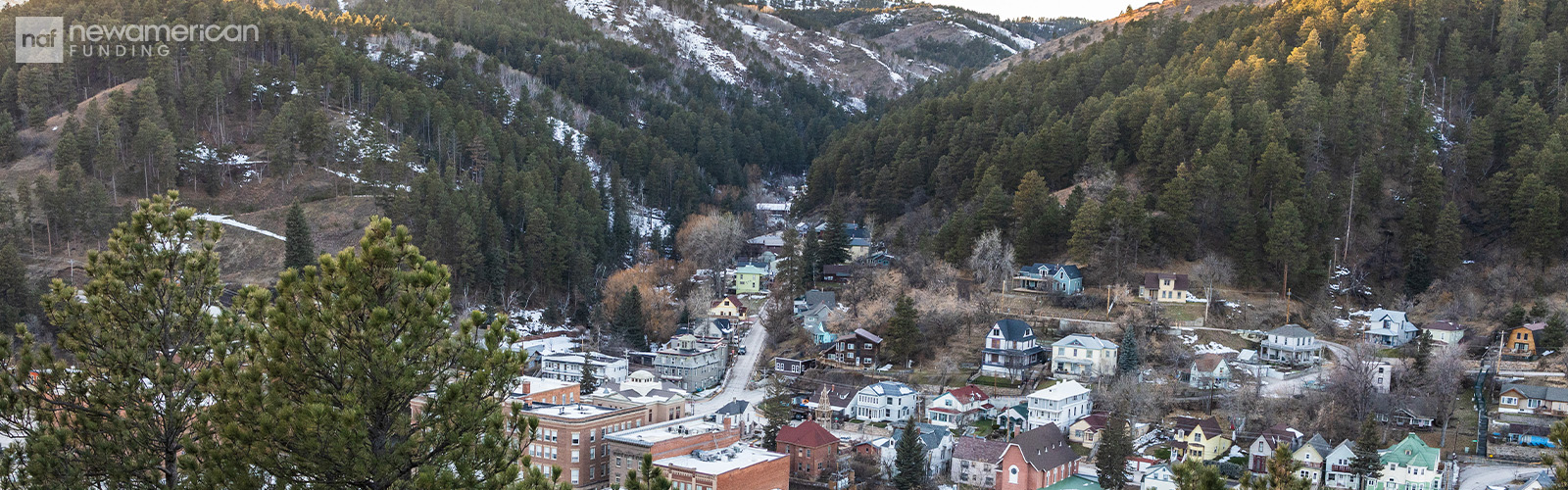 Aerial view of South Dakota neighborhood