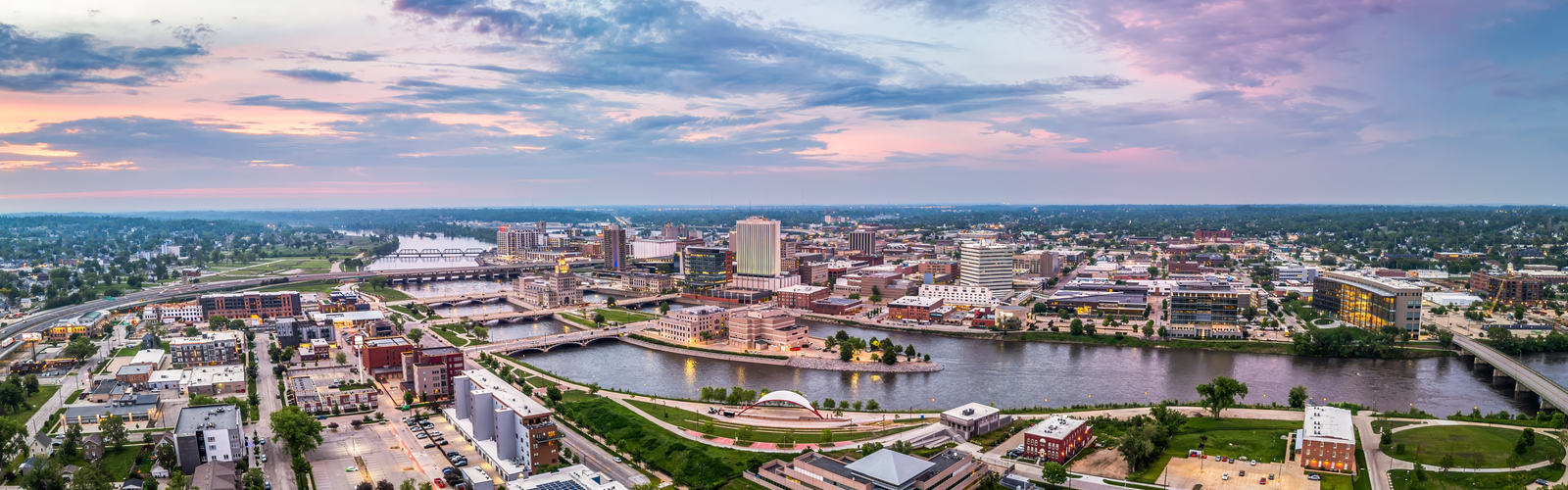View of city in Iowa.