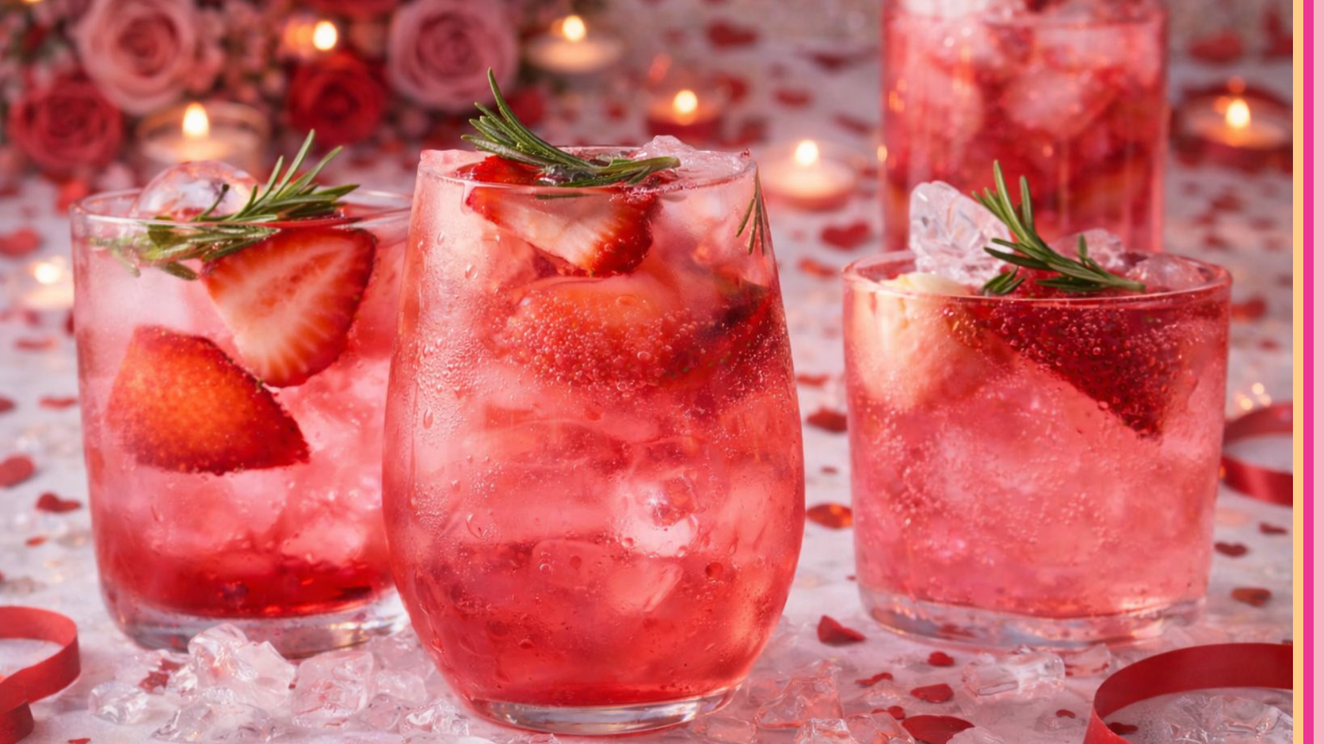 Strawberry, Lychee & Rosemary Punch