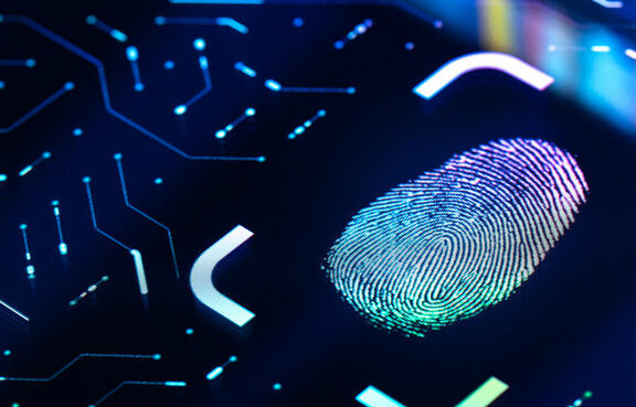 fingerprint scanner on a circuit board