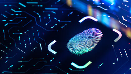 fingerprint scanner on a circuit board