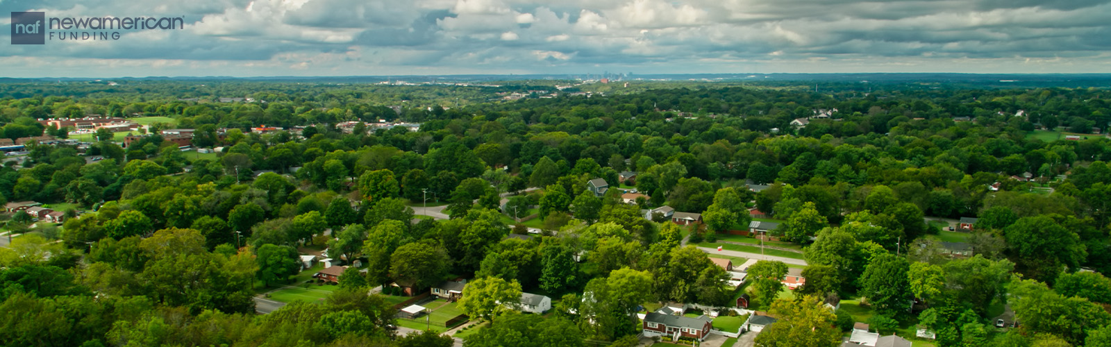 Aerial view of Tennessee neighborhood