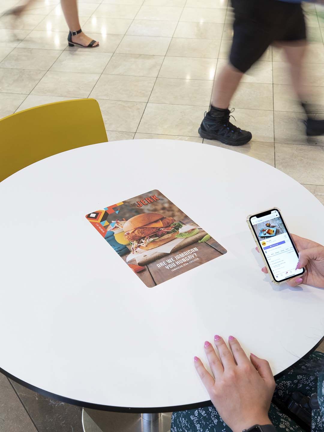 Table decal and mobile app