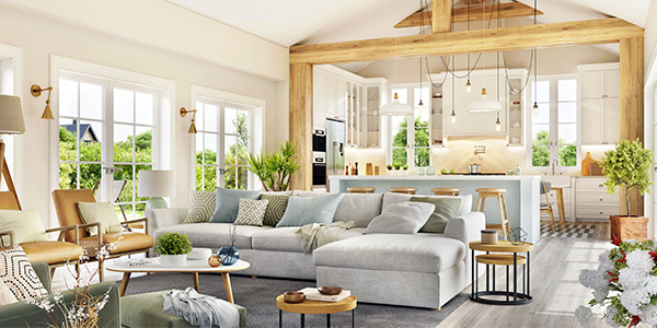 Wallpapered Kitchen Islands, Statement Ceilings: The 9 Hottest Home Décor Trends This Summer Image