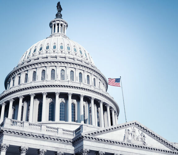 US Capitol Building against a blue sky