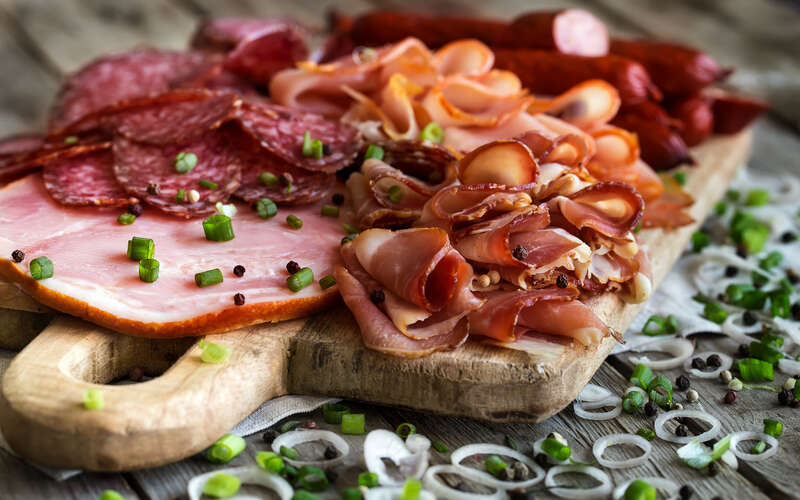 image of a charcuterie board with different meats