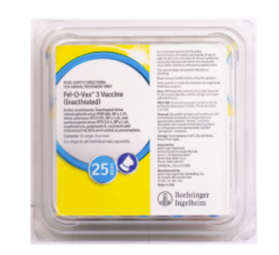 Voluntary recall notice issued by the APVMA for Fel-O-Vax 3 Vaccine (Inactivated) July 2025.png Voluntary recall notice issued by the APVMA for Fel-O-Vax 3 Vaccine (Inactivated) July 2025.png