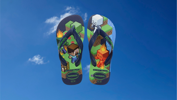 WTG-SS26-KIDS-MINCECRAFTSLIPFLOPS kids under the sky