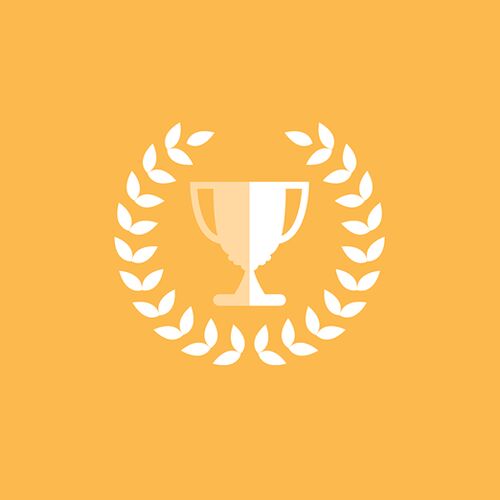 Grafica arancione del trofeo