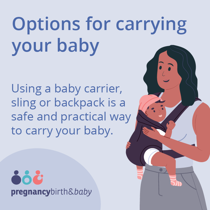 Options to carry your baby infographic promotional tile.