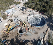 Keeping former wetlands dry to construct critical wastewater infrastructure