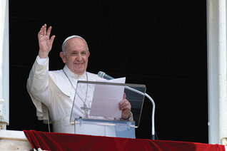 Pope Francis Waving