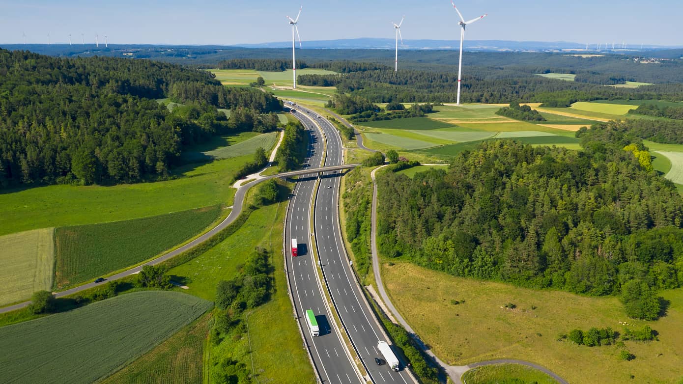 Highway network from the air