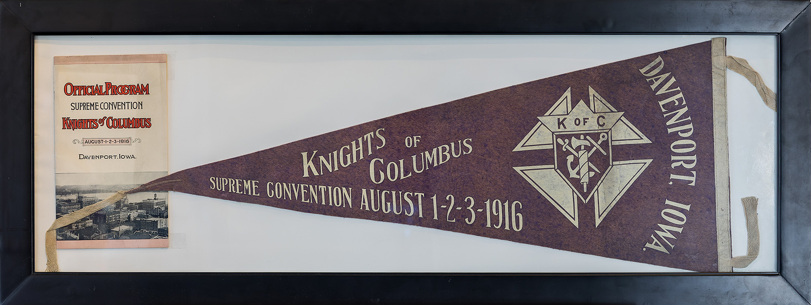 Supreme Convention Banner from August 1, 2, & 3 1916. Event was hosted in Davenport Iowa. 