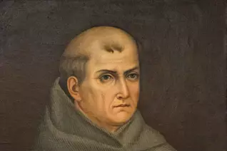 A painting of St. Junípero Serra