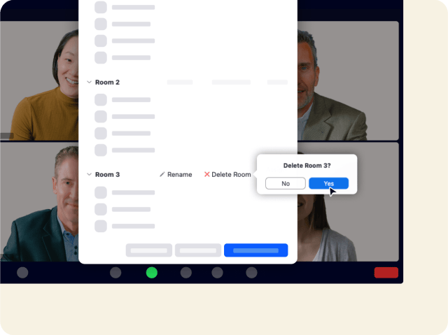 Deleting breakout rooms