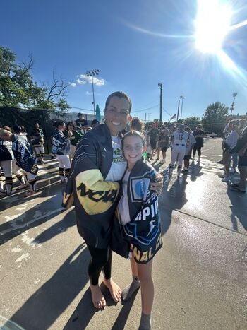 Erin Kinberger continued coaching during treatment to continue to be a mentor to her players and her nine-year-old daughter.&nbsp;