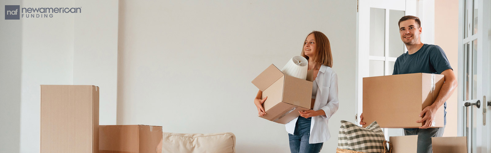 couple moving into their new home