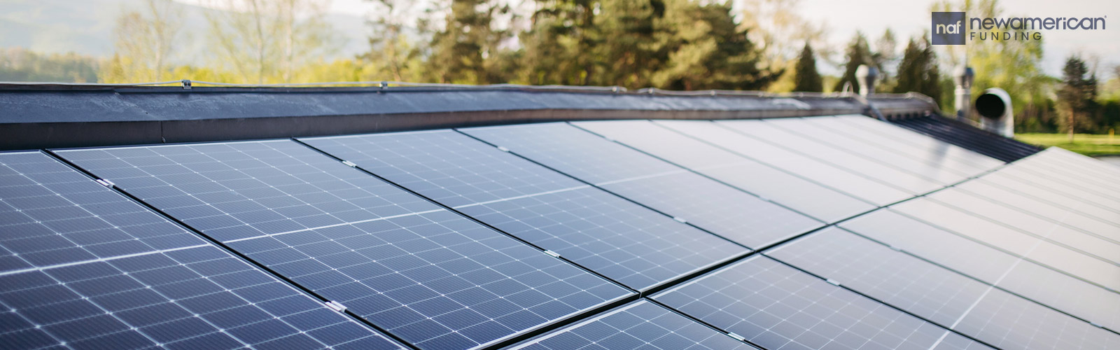 A roof full of solar panels 