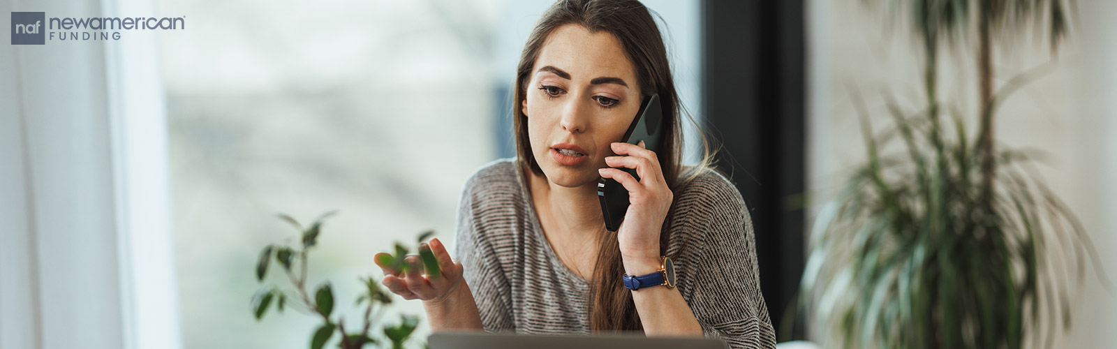 young woman on the phone